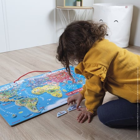 Puzzle Monde magnétique - 92 pièces - Jeux éducatifs