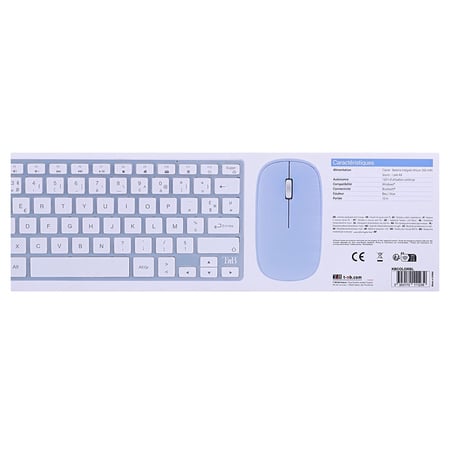 Clavier et souris Bluetooth iClick color - T'nB - Bleu