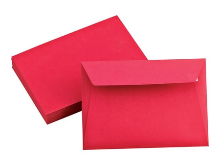 20 enveloppes Pollen - Clairefontaine - Rouge groseille - 114x162