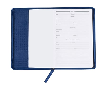Agenda Semainier Quo Vadis Prestige Randonnée Soho Bleu | Décembre 2025 à Décembre 2026 | Format Poche 9x12,5 Cm