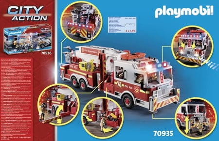 Playmobil® - Camion de pompiers avec échelle - 70935 - Playmobil® City  Action - Mini véhicules et circuits - Jeux d'imagination
