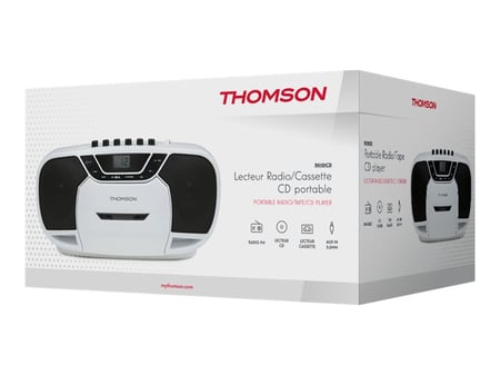 Thomson RK101CD - Boombox lecteur radio CD K7 - blanc