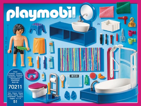 PLAYMOBIL - Enfant avec lavabo - Voiture et figurine - JEUX, JOUETS -   - Livres + cadeaux + jeux
