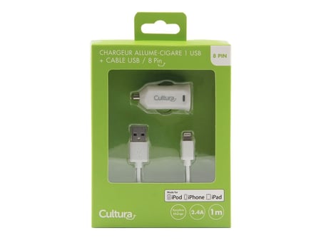 CHARGEUR IPHONE PRISE ALLUME CIGARE