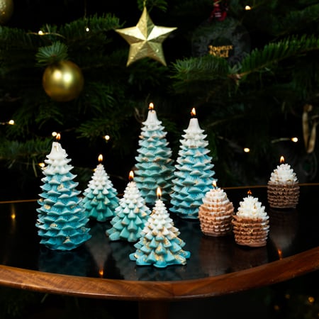 WHK Bougie 3D Faisant Le Moule - Moule de Bougie de Pomme de pin de Noël,  Outil de Cuisson de Moule de Savon de Bougies Faites à la Main de Bricolage