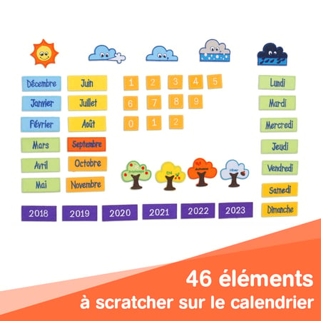 JADE - Calendrier Semainier Gratitude Pour Enfant - Montessori - 141511 -  Jeu Educatif - Multicolore - Tissus - Humeur - Dodo - Jeu Pour Enfant 