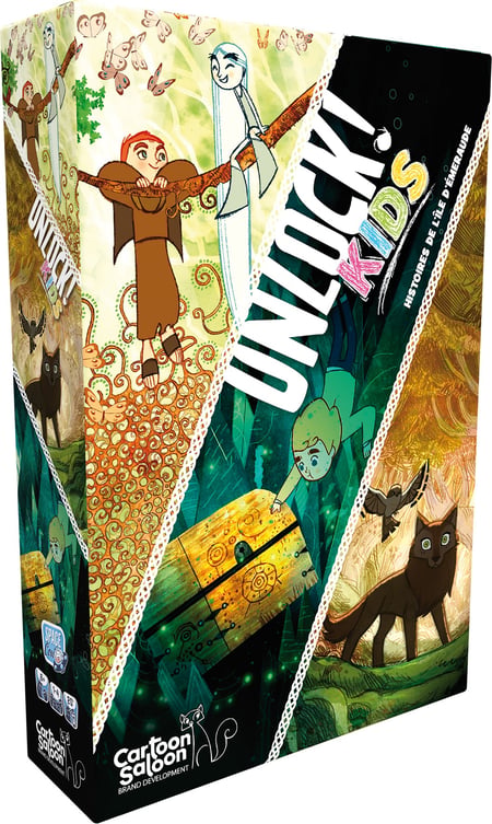 Unlock! Kids : Histoires de l’île d’Emeraude - Jeu de société enfant - Space Cowboys
