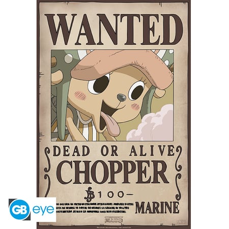 Set 2 Posters Chibi - One Piece - Wanted Brook & Chopper - 52 x 35 cm -  Objets à collectionner Cinéma et Séries