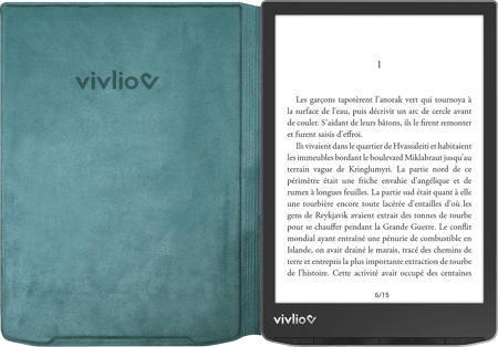 Housse clips de protection pour liseuse Vivlio Inkpad 4 - verte