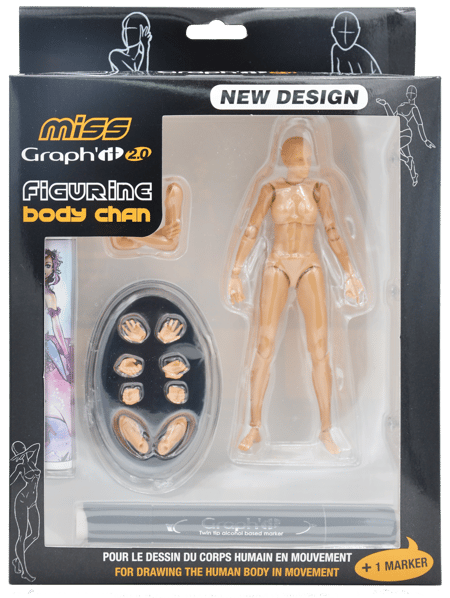 Figurine de dessin articulée Graph'it - Mister Body Chan 2.0 - 15 cm - Les  Marqueurs - Art graphique