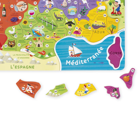 Imprimer le puzzle carte de France les régions - Tête à modeler