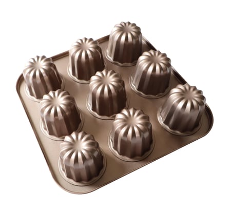4 moules à cannelés en métal anti adhérent - De Buyer