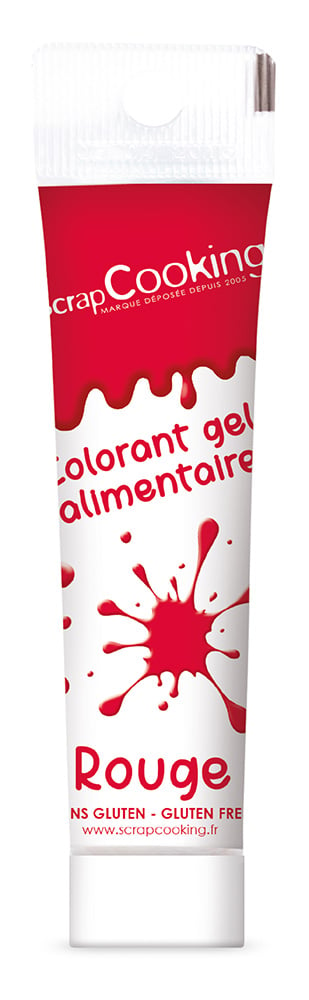 Colorant Gel Tube - ScrapCooking - Rouge - 20g - Colorants alimentaires
