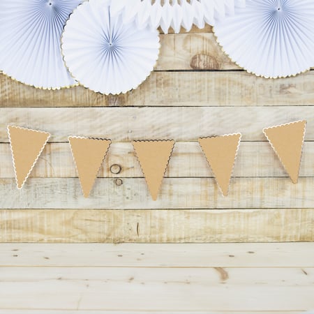 Guirlande à Mini Fanions Dorés 3 M