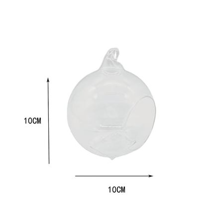 Boule en verre 10 cm à suspendre ou à poser
