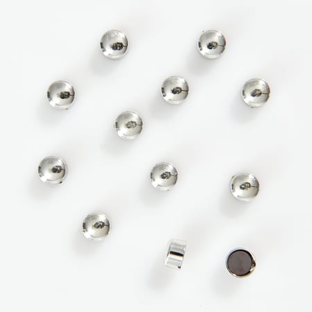 Sign - 10 Aimants - 0,9 cm de diamètre - argent