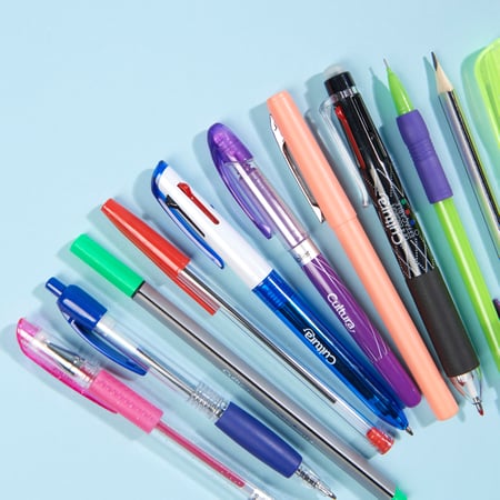 Maydahui 12 pièces stylo à bille multicolore 6-en-1 stylos à bille  rétractable baril transparent pour l'école de bureau 
