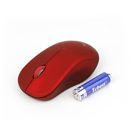 Wewoo - Souris sans fil rouge Optique Sans 6D de 2,4 GHz 800 ~ 1600 DPI  avec Mini Récepteur USB, Plug and Play, Distance de Travail 10 Mètres -  Souris - Rue du Commerce
