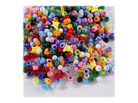 Baril de perles en plastique multicolores - Créalia - L'Univers de la Perle