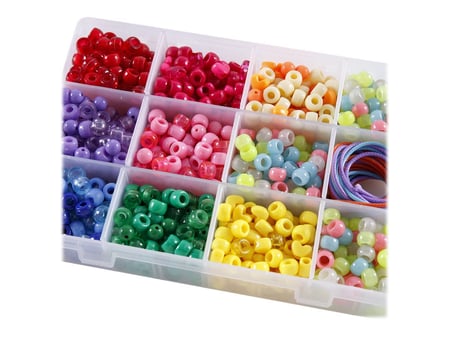 Kit perles en plastique multicolore