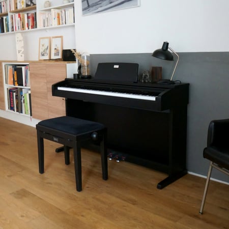 Banc banquette piano Black Mat+Skai Top BK SMT - Dupertuis Electronique SA