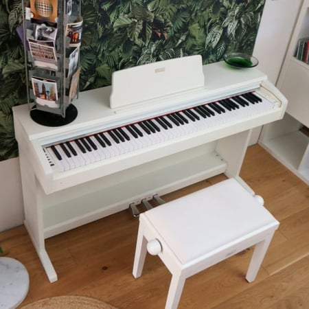 Shiver - Banquette piano - Blanc mat - Autres accessoires piano -  Accessoires piano