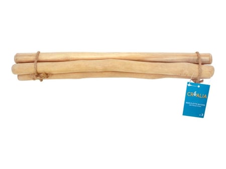3 baguettes en bois flotté Créalia - env. 35 cm - Déco végétale