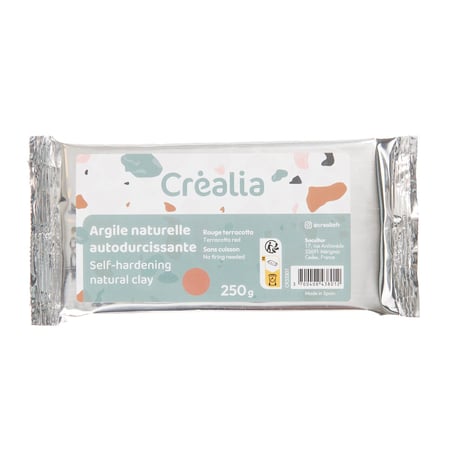 Argile auto-durcissante - Terracotta - 1 kg - Argile - Creavea
