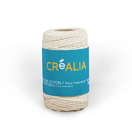 Corde Macramé Coton Blanc 2 Mm X 200 M - Pour DIY, Attrape-rêves, Décoration, Cuisine - Facile à Tresser