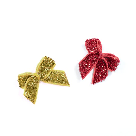 24 Nœuds En Velours Bordeaux Pour Sapin De Noël - Décoration Vintage, Réutilisable - Environ 9x9 Cm