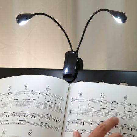 Livre Lumière Clip Sur De Musique Lampe Lampes Piano Pupitre