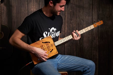 Touche En Palissandre Pour Guitare Cigar Box 3 Cordes - 21 Frettes - Projet Bricolage Lutherie