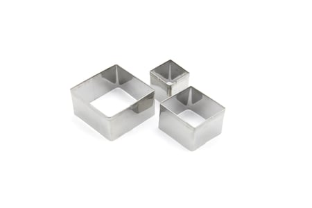 3 Emporte-pièces carrés inox - Créalia