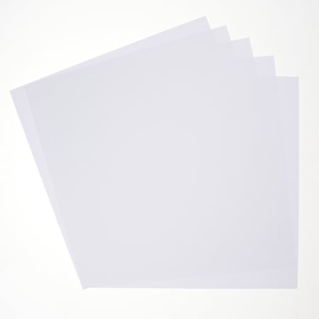 Papier uni 30.5 x 30.5 cm White (blanc) lisse - Le scrap de Marianne