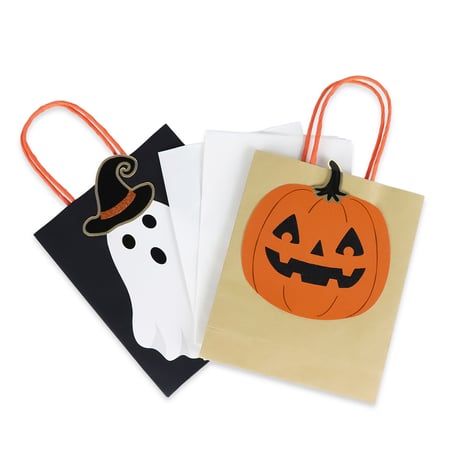 Sac en papier Halloween, sac à bonbons, ensemble de sacs cadeaux