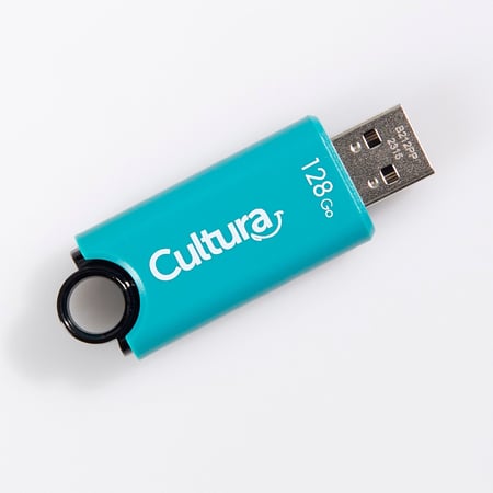 Clé USB 2.0 - rétractable - 128 Go - Cultura