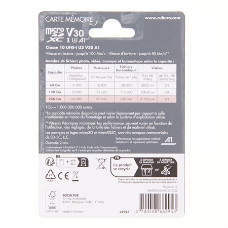 Carte microSDXC™ pour Nintendo Switch SanDisk - 256 Go - Cartes mémoires -  Disques dur et périphériques de stockage - Matériel Informatique High Tech