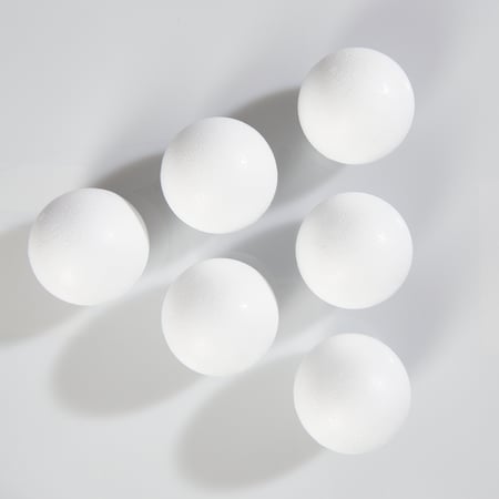 Lot de 6 boules en polystyrène – Ø 7 cm – Créalia - Supports Polystyrène