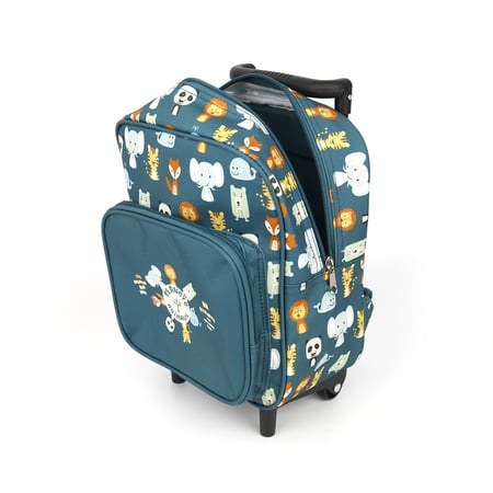 Sac à Dos Enfant Motif Crocodile/fleurs - Polyester Léger - 30,5x25,4x10 Cm - Pour école Maternelle, Voyage - Avec Sifflet De Sécurité