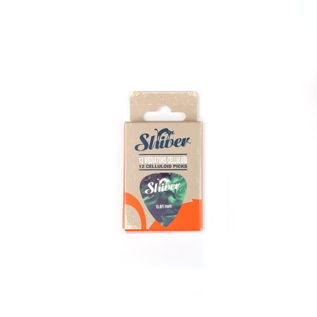 12 médiators celluloïd - 0,81mm - Vert - Shiver