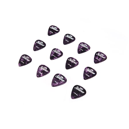 12 médiators celluloïd - 1,20mm - Violet - Shiver