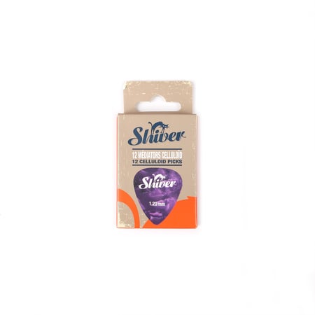 12 médiators celluloïd - 1,20mm - Violet - Shiver