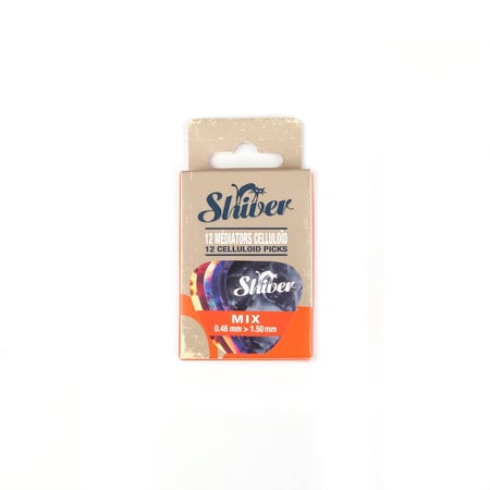 12 médiators celluloïd - 0.46-1.50 mm - Mix pack - Shiver