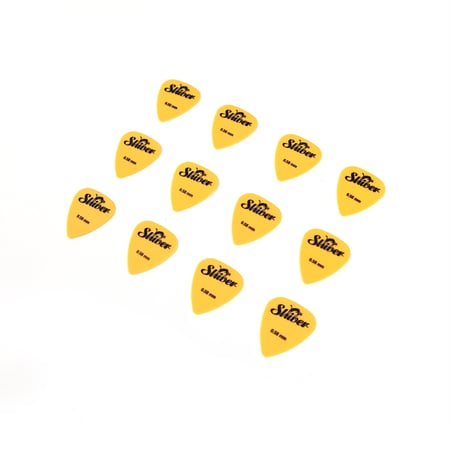 12 médiators nylon - 0,58mm - Jaune - Shiver