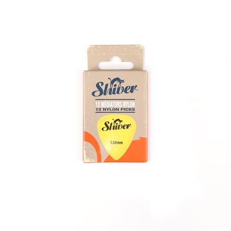 12 médiators nylon - 0,58mm - Jaune - Shiver