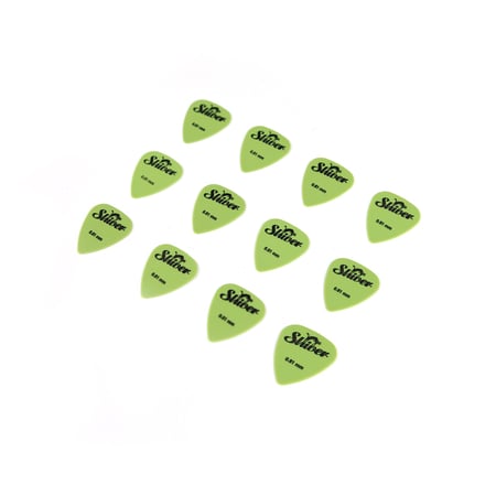 12 médiators nylon - 0,81mm - Vert - Shiver