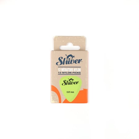 12 médiators nylon - 0,81mm - Vert - Shiver