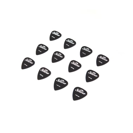 12 médiators nylon - 1,50mm - Noir - Shiver