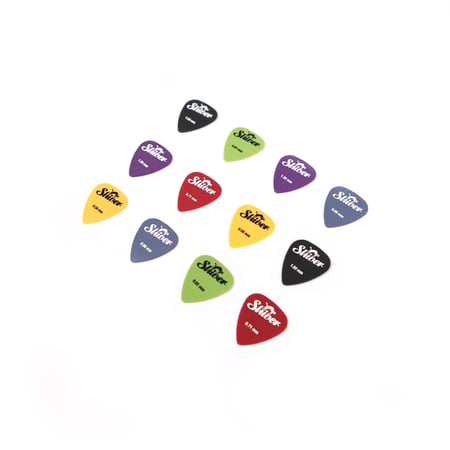12 médiators nylon - 0.58-1.50 mm - Mix pack - Shiver