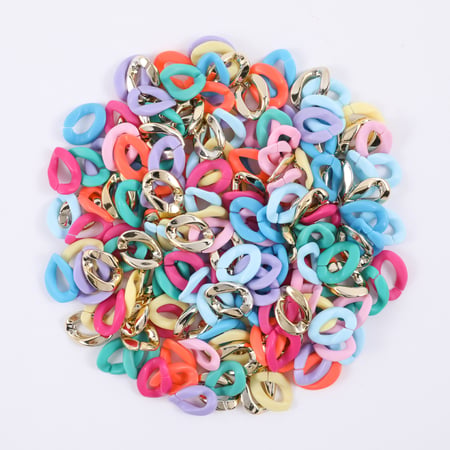 Chaîne à Maillons Ovales 3 M - 19 Mm - Plastique Multicolore - Pour Fabrication Bijoux DIY : Colliers, Bracelets